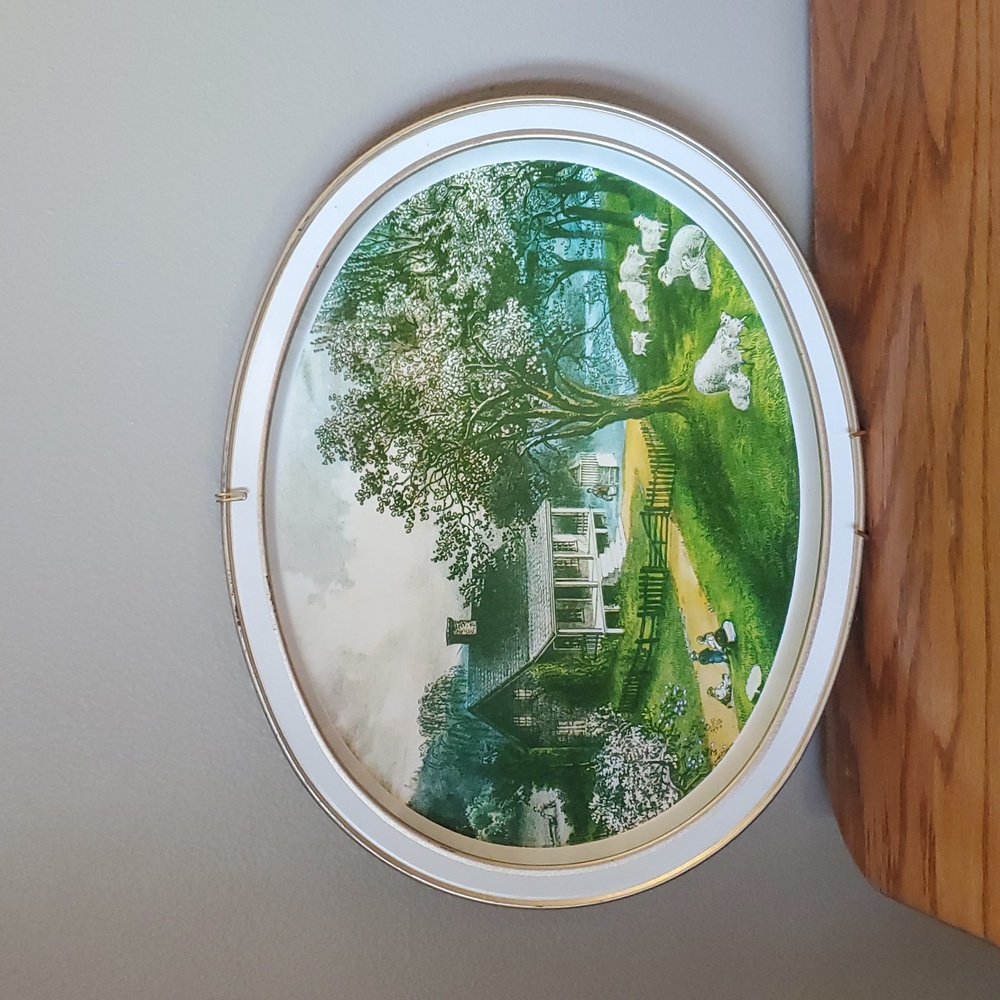 Currier and Ives - Spring Homestead - Tray, Farmhouse
